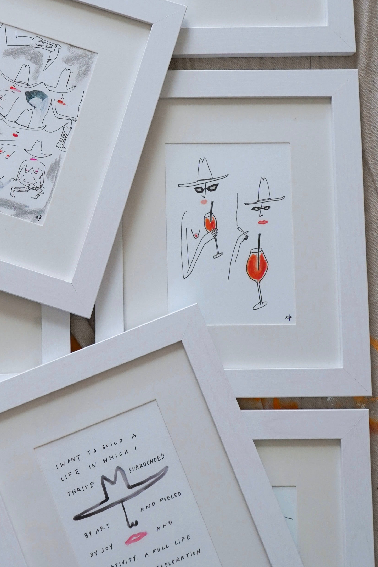 Campari Cowgirls framed print