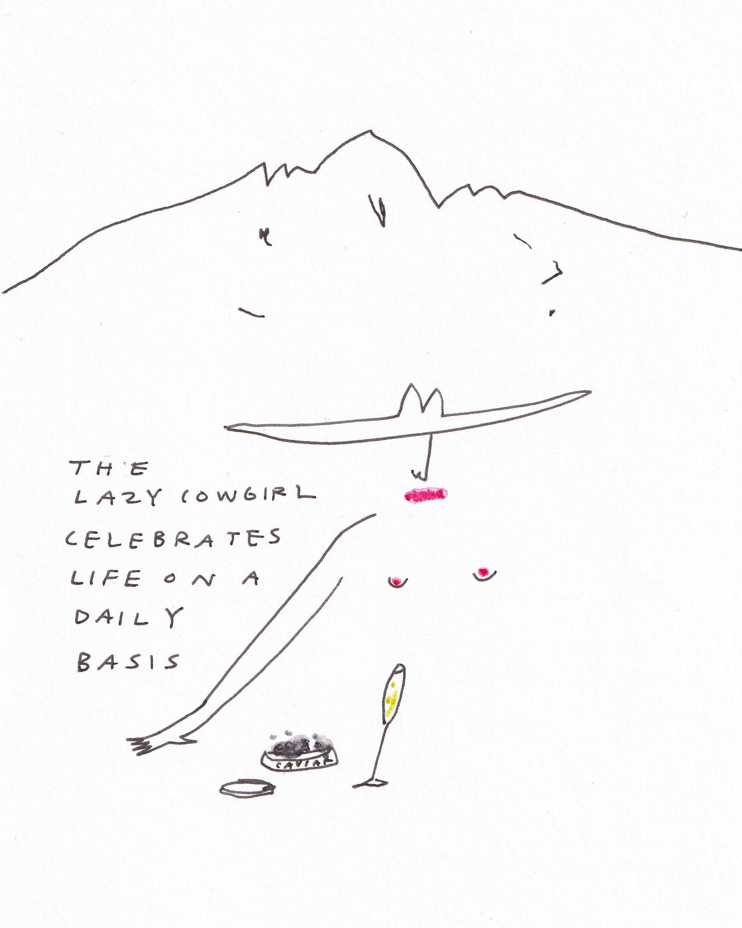 Aspen Cowgirl: champagne and caviar