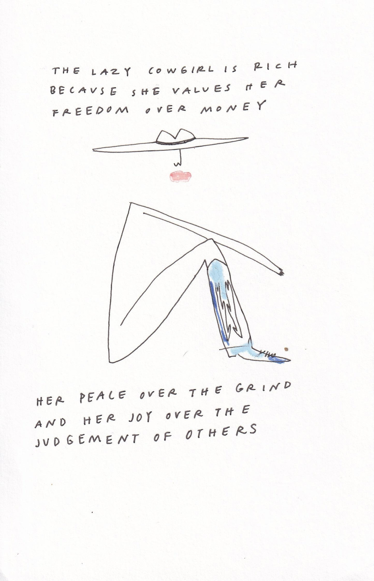 Blue Cowgirl: freedom
