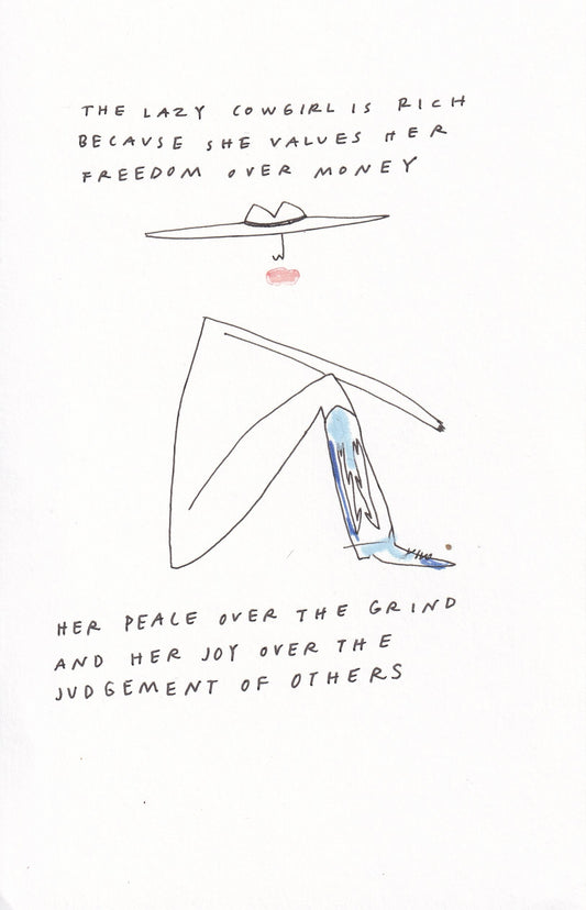 Blue Cowgirl: freedom