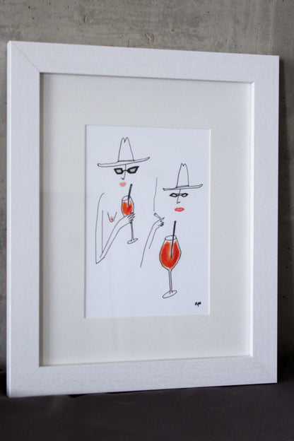 Campari Cowgirls framed print