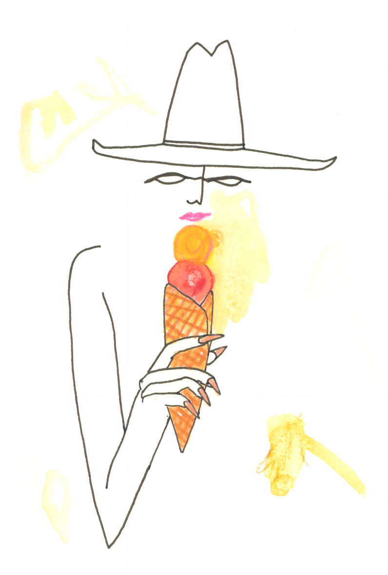Gelato Cowgirl framed print